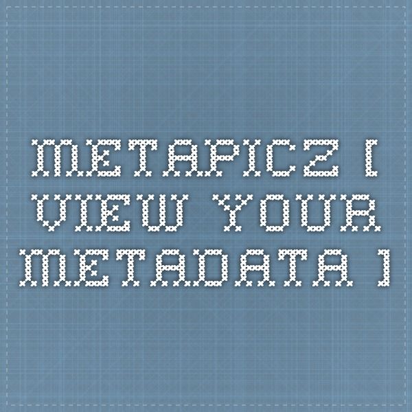 online metadata viewer
